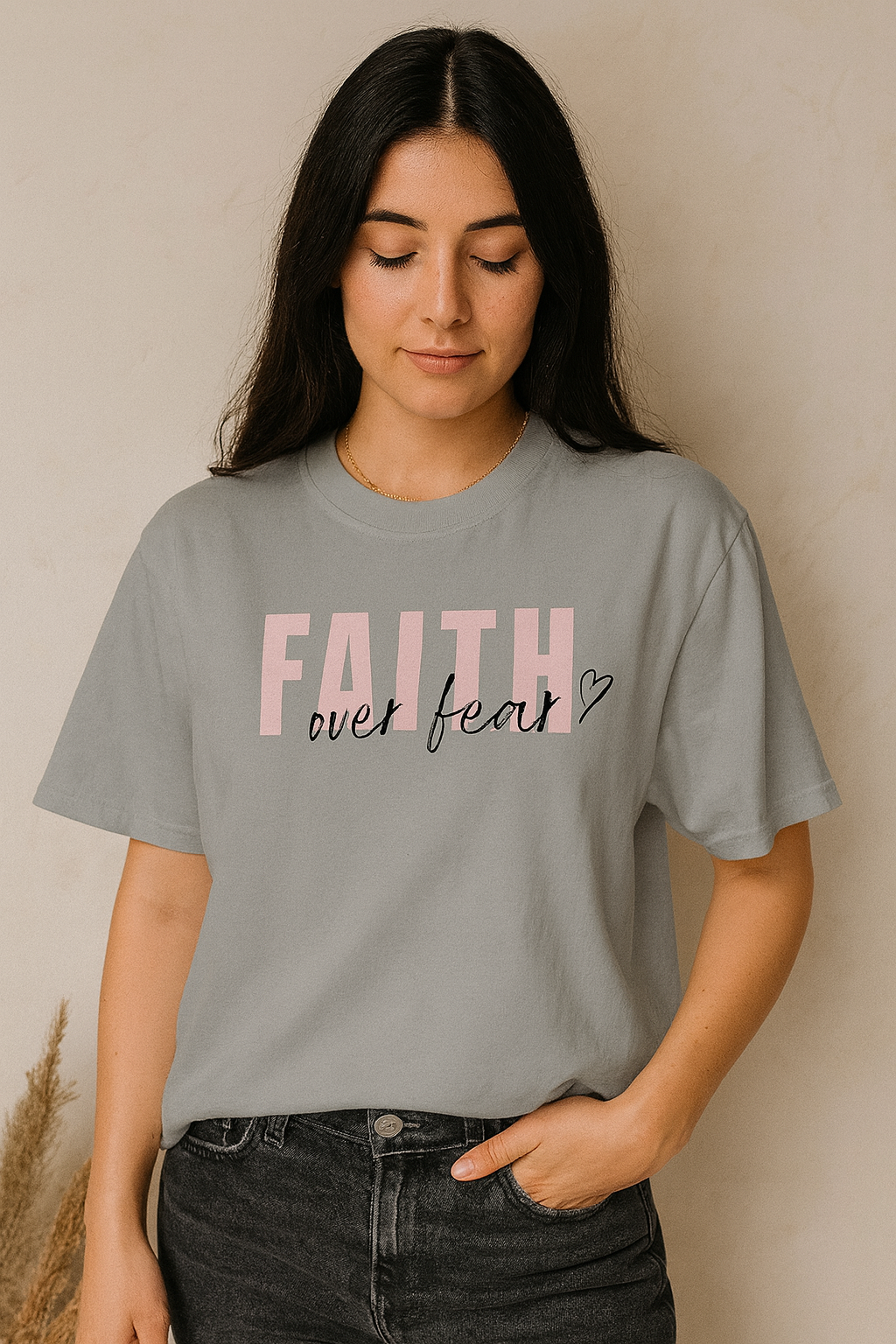 Faith Over Fear | Comfort Colors | Granite